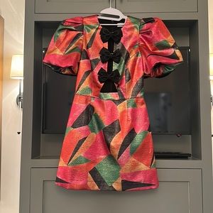 Rebecca Vallance
Copacabana metallic-bow minidress